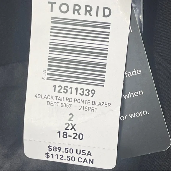 Torrid Black Blazer Sleek and Versatile Suit Jacket - Picture 8 of 10